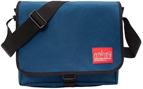 Manhattan Portage Deluxe Computer Bag 13 Inch Laptop with Trolley Sleeve & Spacious Compartment Work & Travel Shoulder Bag (Navy)
