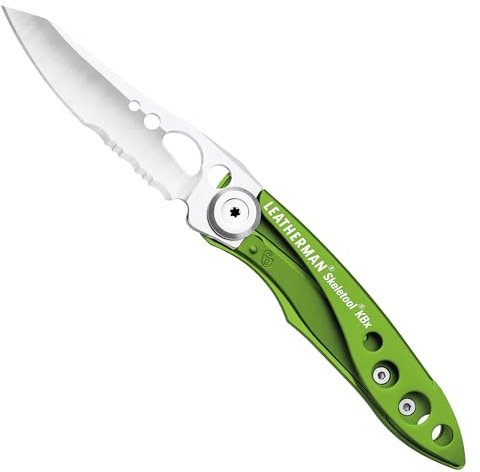 Leatherman Skeletool KB - Navaja con Hoja de Acero Inoxidable y Abrebotellas, Verde