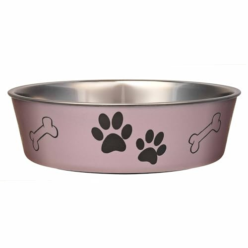 Loving Pets Metallic Bella Bowl Dog Bowl, Large, 1.5 Litre, Grape