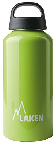 LAKEN Pone Tu Disposición Esta 0,6 Litros Perfecta Para Múltiples Usos Desd, Botella De Aluminio 6L Verde Classic Boca Ancha Unisex Adulto, Verde (Green), 600ml