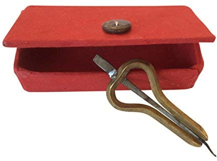 Terré Maultrommel Murchunga aus Nepal in Naturpapierbox, Messing, Eisen, Gold, Antik, BRASS_AND_WOODWIND_INSTRUMENTS