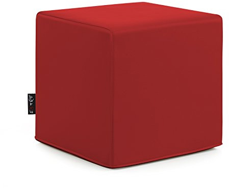CUBO POUF ECOPELLE ROSSO MIS. 45X45 H.45 SFODERABILE SFODERABILI STRUTTURA INTERNA IN POLIURETANO ESPANSO DA SEDUTA