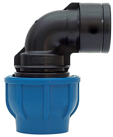 Irritec Codo de Compresión PP PN16-32 x 1 Hembra - Montaje Tubos de polietileno Curva