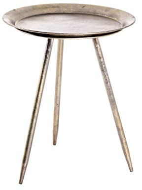 HAKU Beistelltisch rund Bronze Metall runder Couchtisch klein - Maße: H 47 x Ø 38 cm Style: Modern