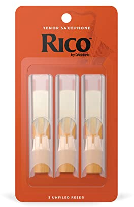 D'Addario Woodwinds - Rico Tenorsaxophonblätter - Tenor Saxophon Blätter - Stärke 2.0, 3-Packung