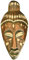 Maske bemalt 20 cm, Holz-Maske aus Bali, Wandmaske