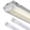 5Ft LED Twin Non Corrosive T8 Batten Fitting Indoor or Outdoor IP65 Weatherproof Fixture – Ideal For Garage Warehouse Car Park Industrial Lighting - Comes with 2x 6000k Daylight 58w T8 LED Tubes