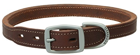 Terrain D.O.G. Oiled Harness Leather Hybrid Dog Collar, 1 x 19