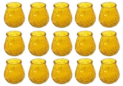 OSMA Werm GmbH Citronella Kerzen im Glas Windlichtglas Partylicht 15 Stück