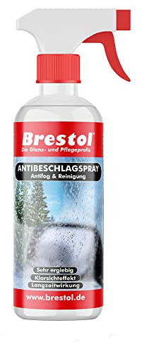 BRESTOL® Antibeschlagspray 300 ml - Antibeschlag Antibeschlagmittel Klarsichtspray Antifog Glasreiniger Spiegelreiniger Fensterreiniger Bad-Spiegelreiniger Dampfverhinderer
