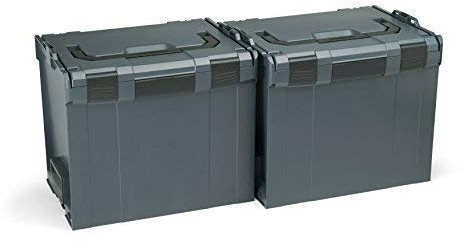 Werkzeugkoffer leer | 2x Bosch Sortimo L BOX 374 | Sortimentskasten Kunststoff Gross | Werkzeugkiste Werkzeugbox | Idealer Sortimentskoffer groß