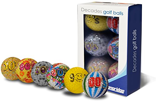 Longridge Decades Neuheit Golfbälle (6er-Pack) – gemischt