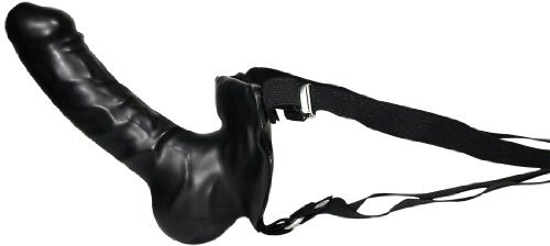 Orion 521450 Switch, Umschnall-Penis aus schwarzem Gleit-Latex, 19 cm lang/Dm. 4 cm, Schwarz