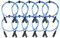 10er Set Pronomic XFXM-Blue-1 Mikrofonkabel (1m Länge, XLR female 3-pol -> XLR male 3-pol, Stecker handgelötet, säure- und ölfest, Spannzangen-Zugentlastung) Metallic Blau
