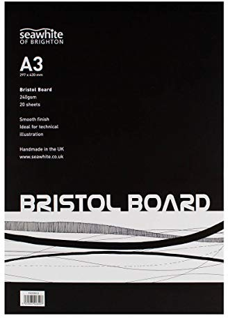 Bristol Board 240 gsm 20 Sheets A3 Ideal for Technical Illustration