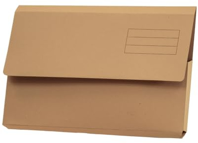 Exacompta Guildhall Document Wallets, 285gsm, Foolscap - Buff, Pack of 50
