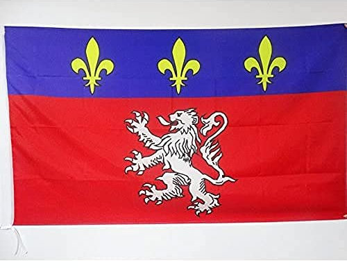 AZ FLAG - Drapeau Province du Lyonnais - 90x60 cm - Drapeau De Lyon 100% Polyester Avec Fourreau et Cordelette - Pavillon 50 g