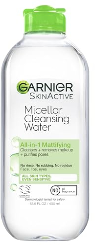 Garnier SkinActive Micellar Cleansing Water, All-in-1 Makeup Remover and Facial Cleanser, For Oily Skin, 13.5 fl oz