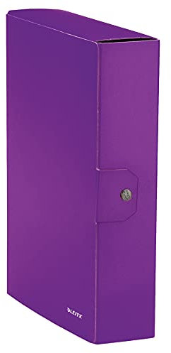 LEITZ Wow Cartella Progetti in Cartoncino Plastificato, Viola, Dorso 8 cm