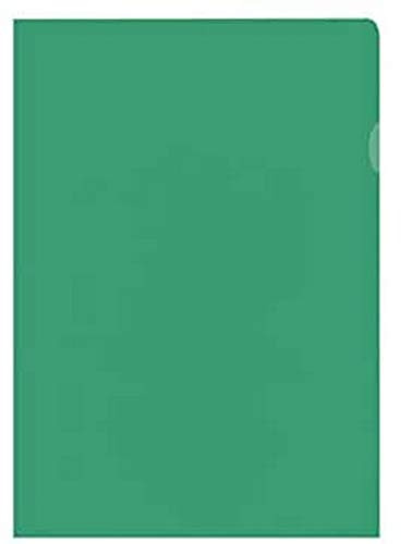 Kangaro K-34007 PP-Kunstoff Aktenhülle/Plastikhülle DIN A4 genarbt Transparent Grün extra stark (120 µ), 31x21.6x0.4