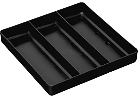 Ernst Tool Garage Organizer Tray, Black, 3-Compartments