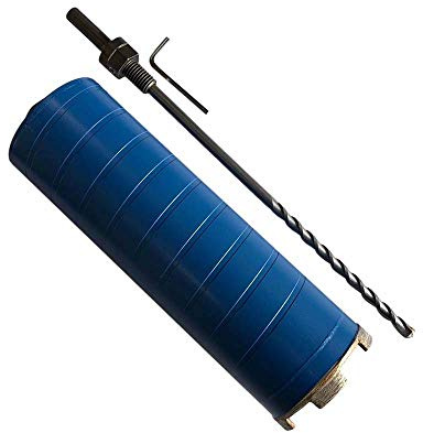 3 Dry Diamond Core Drill Bits for Brick and Block with 1/2 Shank Pilot Bit Adapter, 9.5 Drilling Depth, 5/8-11 Arbor