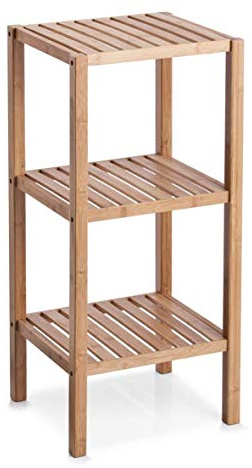 Zeller 13574 Standregal m. 3 Böden, Bamboo, ca. 37 x 33 x 80 cm, Natur, 56 x 14.5 x 159.5 cm