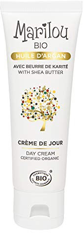 Marilou Bio - Crème visage de Jour à l'Huile d'Argan bio du Maroc - Nourrissante et hydratante pour peaux sèches - 99% d'ingrédients d'origine naturelle - 50ml