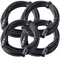 4er Set Pronomic XFXM-10 Mikrofonkabel (10m Länge, XLR female 3-pol -> XLR male 3-pol, Stecker handgelötet, säure- und ölfest, Spannzangen-Zugentlastung) schwarz