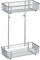 WENKO Wandablage Mod. Milano 2 Etagen Badmöbel für Badezimmer und Gäste-WC mit Schrauben und Dübel zur Wandmontage aus massivem Metall glänzendes Chrom Regal 25 x 37 x 12 cm Silberfarben