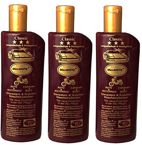 5 Flaschen Autopolitur MacBRITE Classic = 2500ml, CarBRIGHT