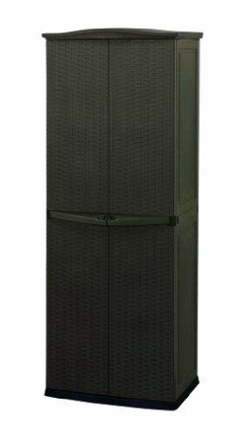 Keter 17190092 Universalschrank Rattan Style Utility Shed, Kunststoff, anthrazit