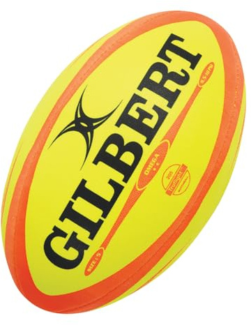 Gilbert Rugbyboll Omega Match Fluoro storlek 4