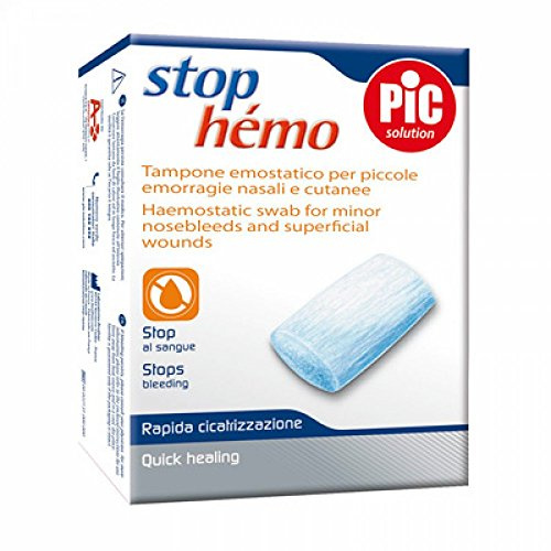 Pic Stop Hemo Tampone Emostatico Cole Emorragie Nasali e Cutanee 5 Tamponi - 10 ml, 5 unità, 1