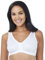 Eden House Ladies Front Fastening Bra Non Wired Magic Cotton Bra White 18