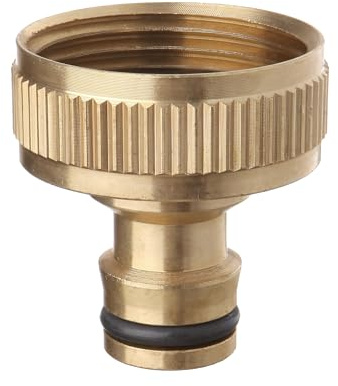 TATAY Nez de Robinet Femelle 1 Metal Line, Connecteur au raccord universel, Installation facile, Inoxydable, Laiton