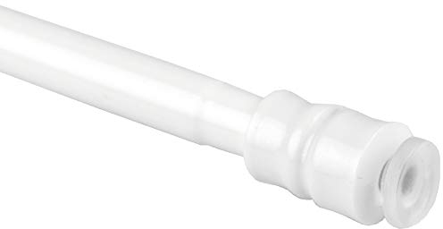 Bestlivings Klemmstange (Weiß) mit Schraubtechnik ausziehbar 40-60 cm, Gardinenstange zum Klemmen, für leichte Gardinen, kein Bohren und kein Kleben