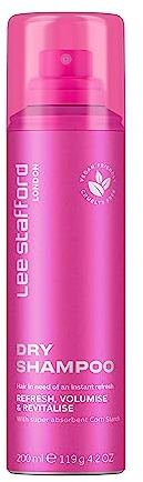 Lee Stafford Dry Shampoo | Styling - Deep Instant Hair Refresh & Retouch, Volumising Powder Spray, Absorbs Oil & Dirt between Washes for a Quick Cleanse, No RInse, for Men & Women, 200 ml