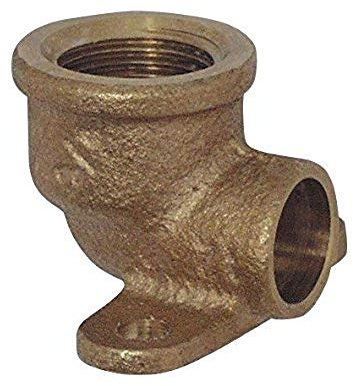 Cornat de soldadura de pared 90 grados, rosca interior de 1, 1 manguito, a 18 mm, B 1/2zoll IG, 1 pieza, rotguss, t5472g1812