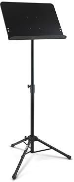 On-Stage SM7211B Professional Grade Folding Orchestral Sheet Music Stand, Black