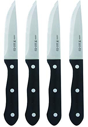 Henckels Steak Knife Set of 4, Stainless Steel, Black