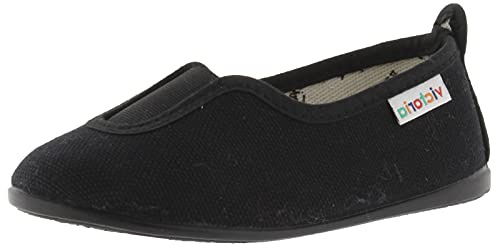 victoria Zapatillas Unisex Gimnasia Lona & Elástico Central & Suela Al Tono 104857 para Niños Negro 29