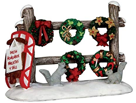 Lemax - Christmas Wreath 4 Sale 54942 Kranzverkauf Weihnachtsdorf Winterdorf