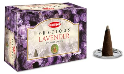 HEM Coni di incenso alla lavanda, confezione da 12, 120 pezzi, incenso HEM of India