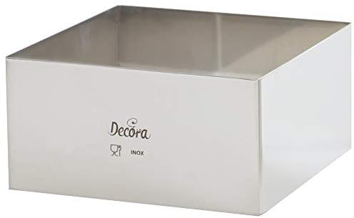 Decora 0063772 Cadre Carré Acier Inoxydable 30 x 30 x 6 cm, Argent