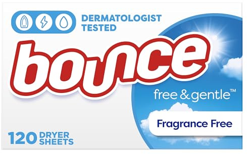 Bounce Free & Gentle Unscented Dryer Sheets (Pack of 120)