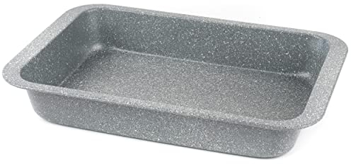 Salter BW02774G Marblestone Collection, Acciaio al carbonio 36cm Antiaderente Teglia per arrostire, arrosto di carne, teglia per Traybake e Brownie, grigia, forno sicuro fino a 220°C