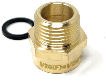 G 1/2 Thread (British BSPP) Female to 1/2 NPT Thread Male Pipe Fitting Adapter - Lead-Free
