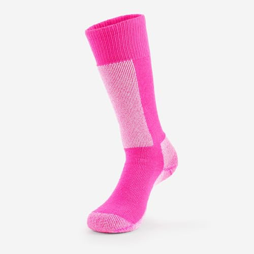 Thorlos Thorlos Thick Padded Ski Over the Calf Ski Sock Sockshosiery, -Schuss Pink, Medium