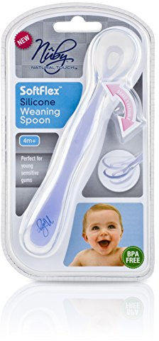 Nuby NT67658 - Cuchara de silicona sin BPA (1 unidad, surtido)